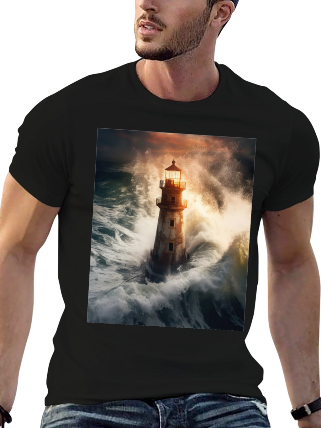 Storm Lighthouse Graphic Tee