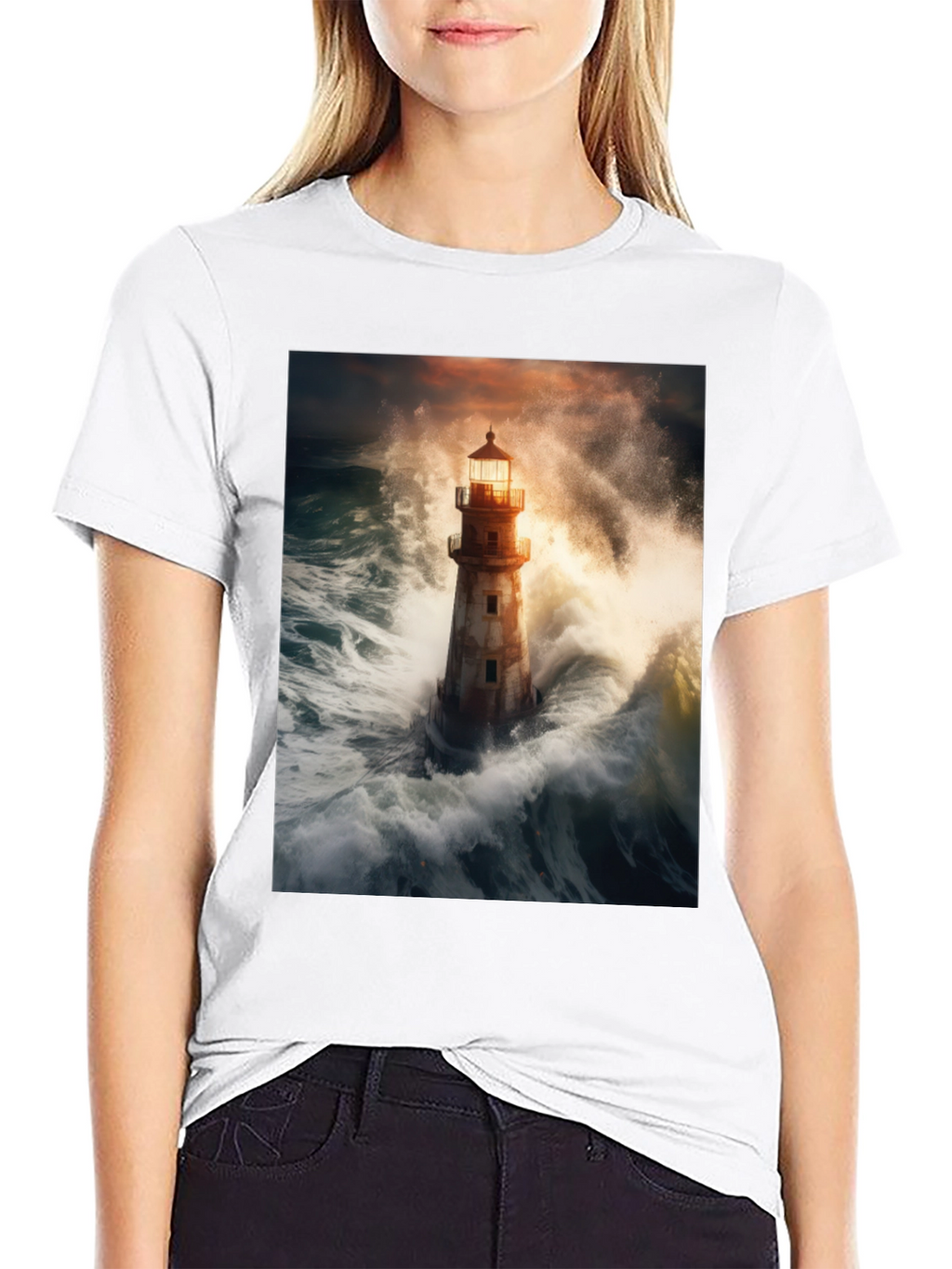 Storm Lighthouse Graphic Tee