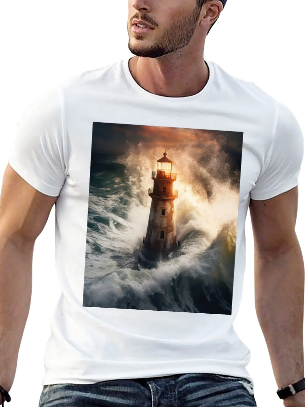 Storm Lighthouse Graphic Tee