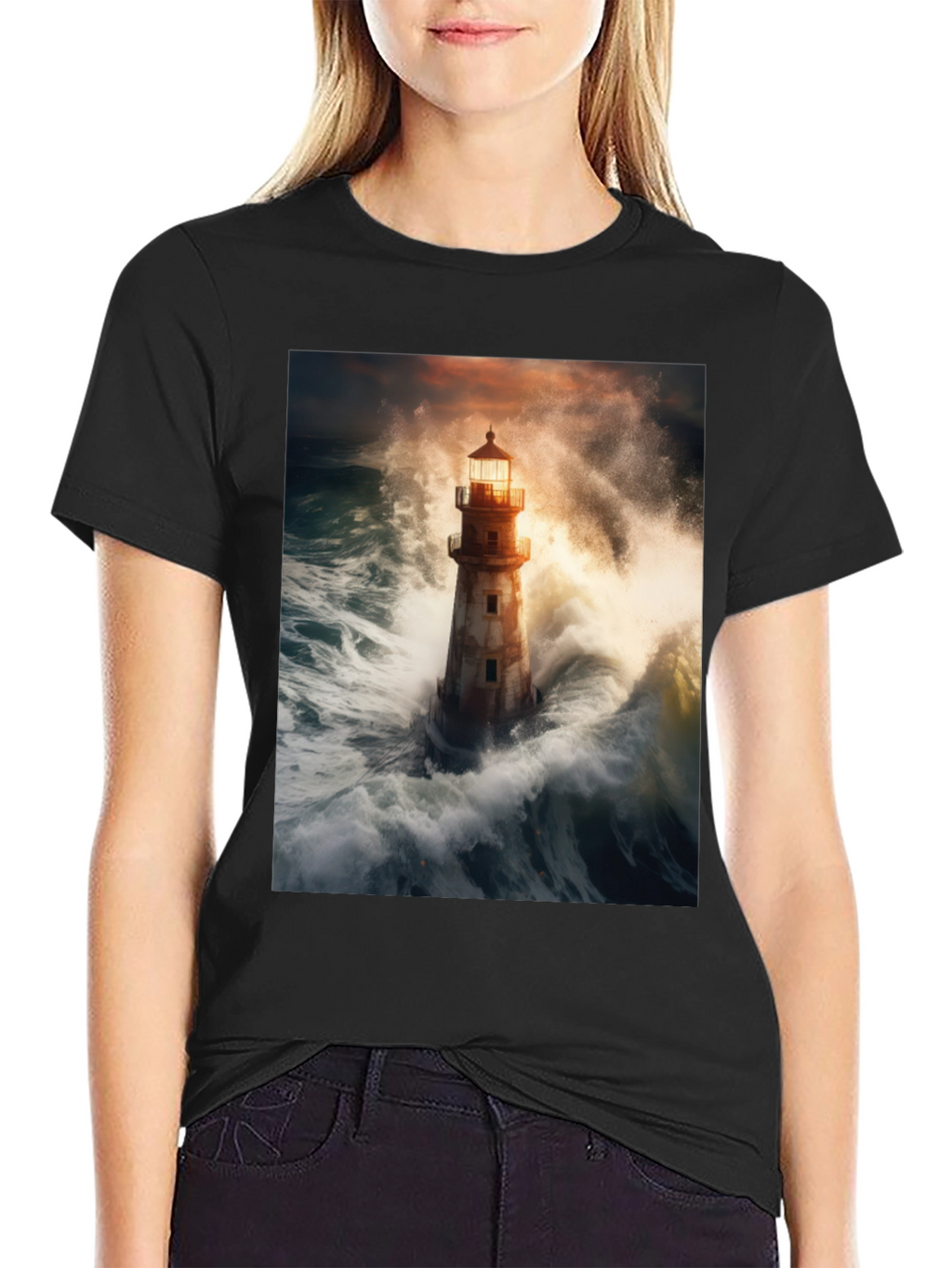 Storm Lighthouse Graphic Tee