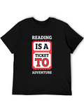 Reading Adventure Ticket Graphic Tee
