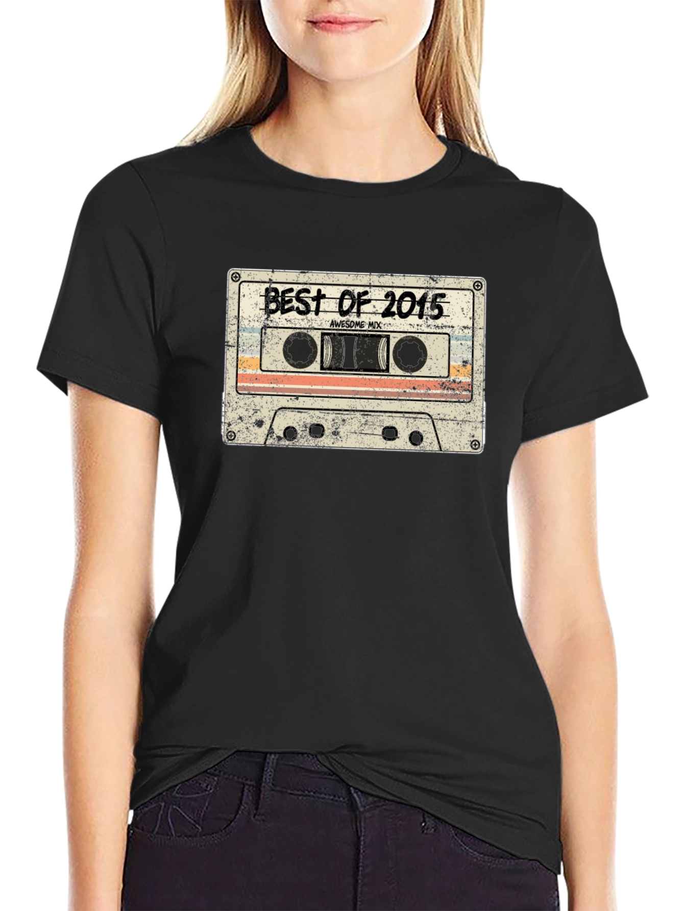 Retro Best of 2015 Cassette Tape Graphic T-Shirt
