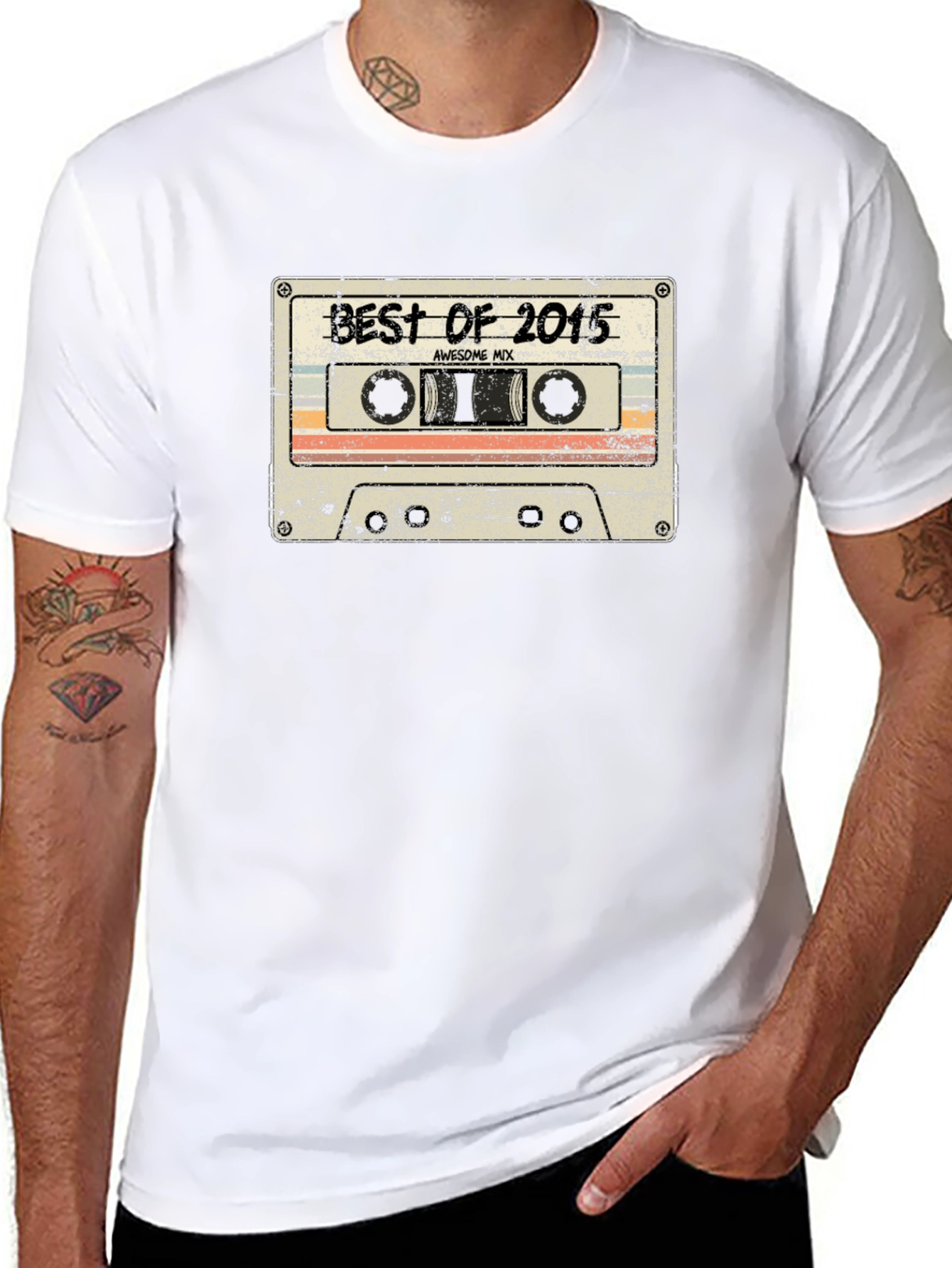 Retro Best of 2015 Cassette Tape Graphic T-Shirt