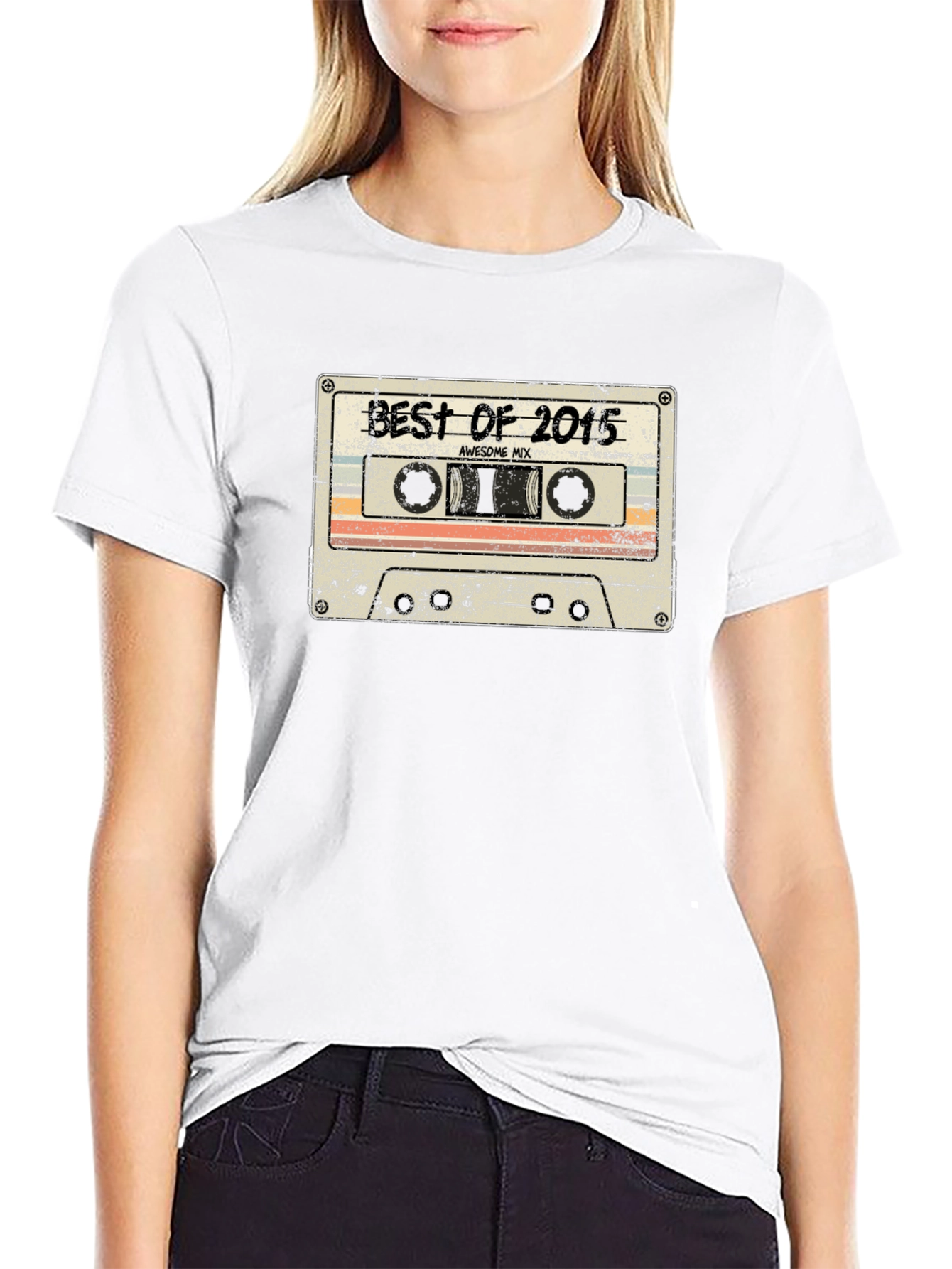 Retro Best of 2015 Cassette Tape Graphic T-Shirt