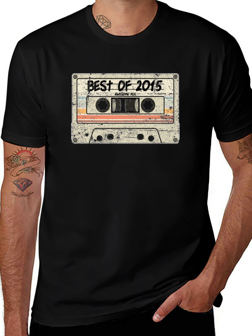 Retro Best of 2015 Cassette Tape Graphic T-Shirt