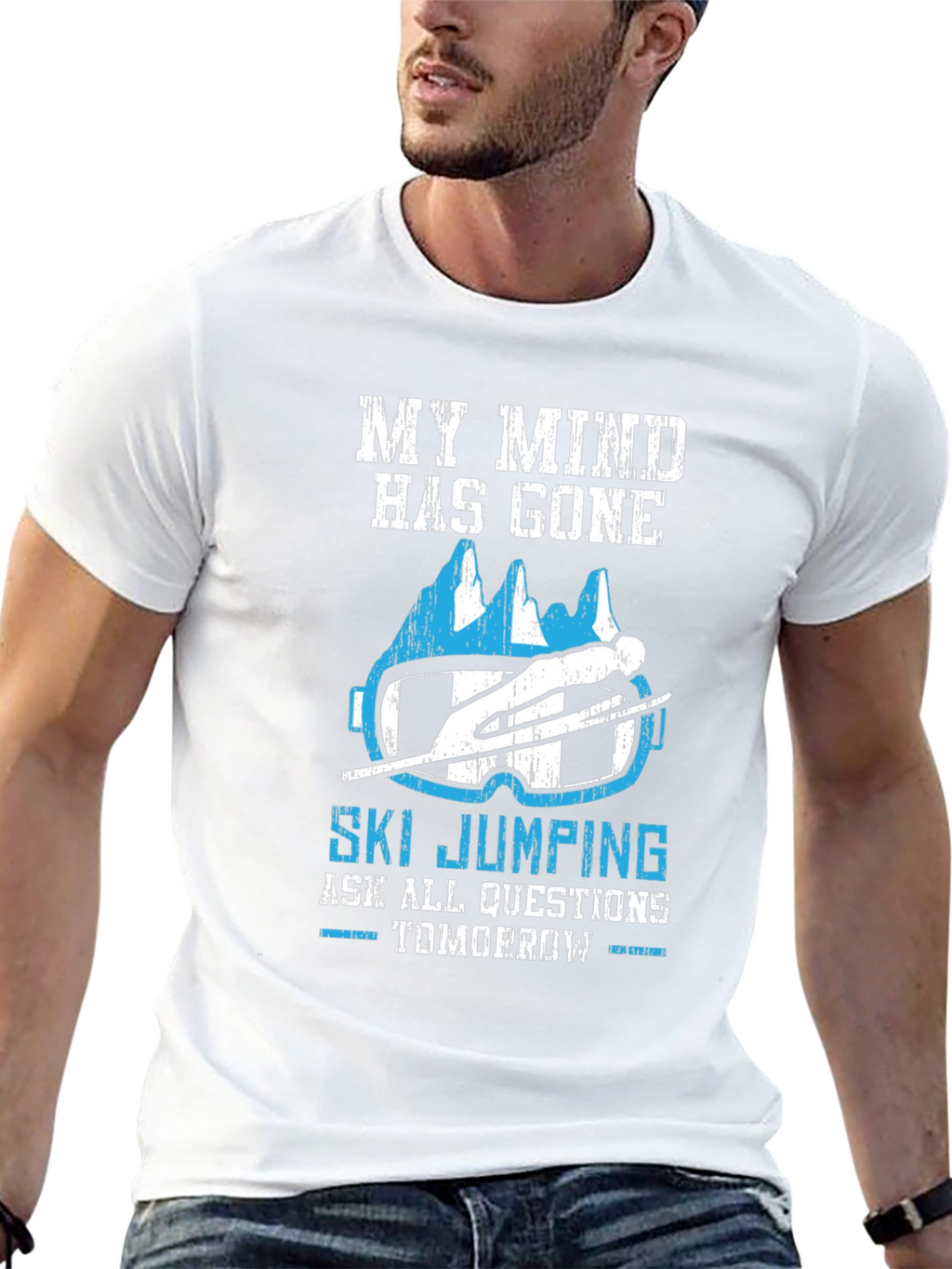 Ski Jumping Graphic Tee: My Mind Has Gone