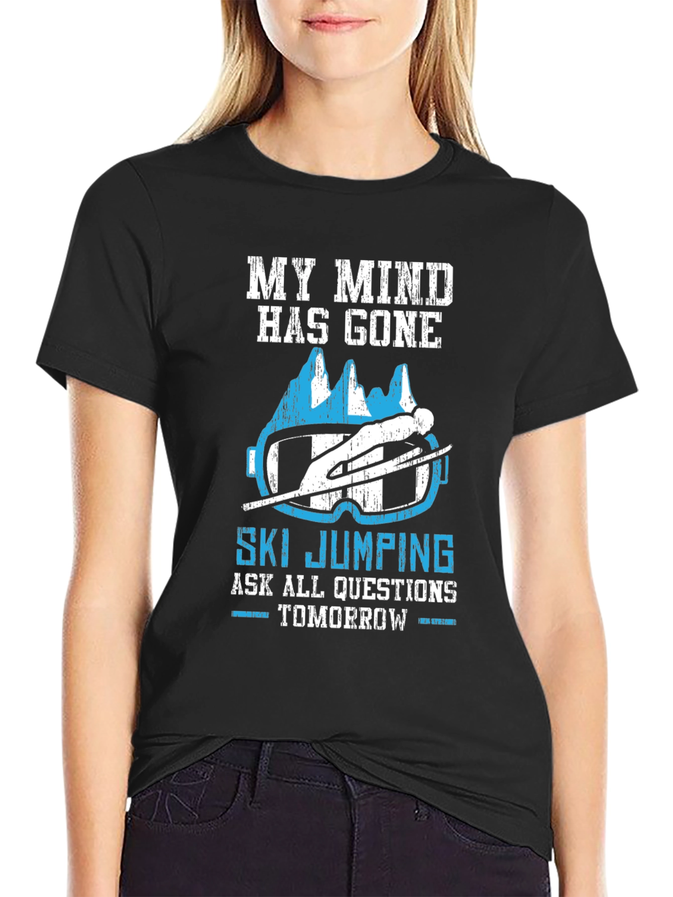 Ski Jumping Graphic Tee: My Mind Has Gone