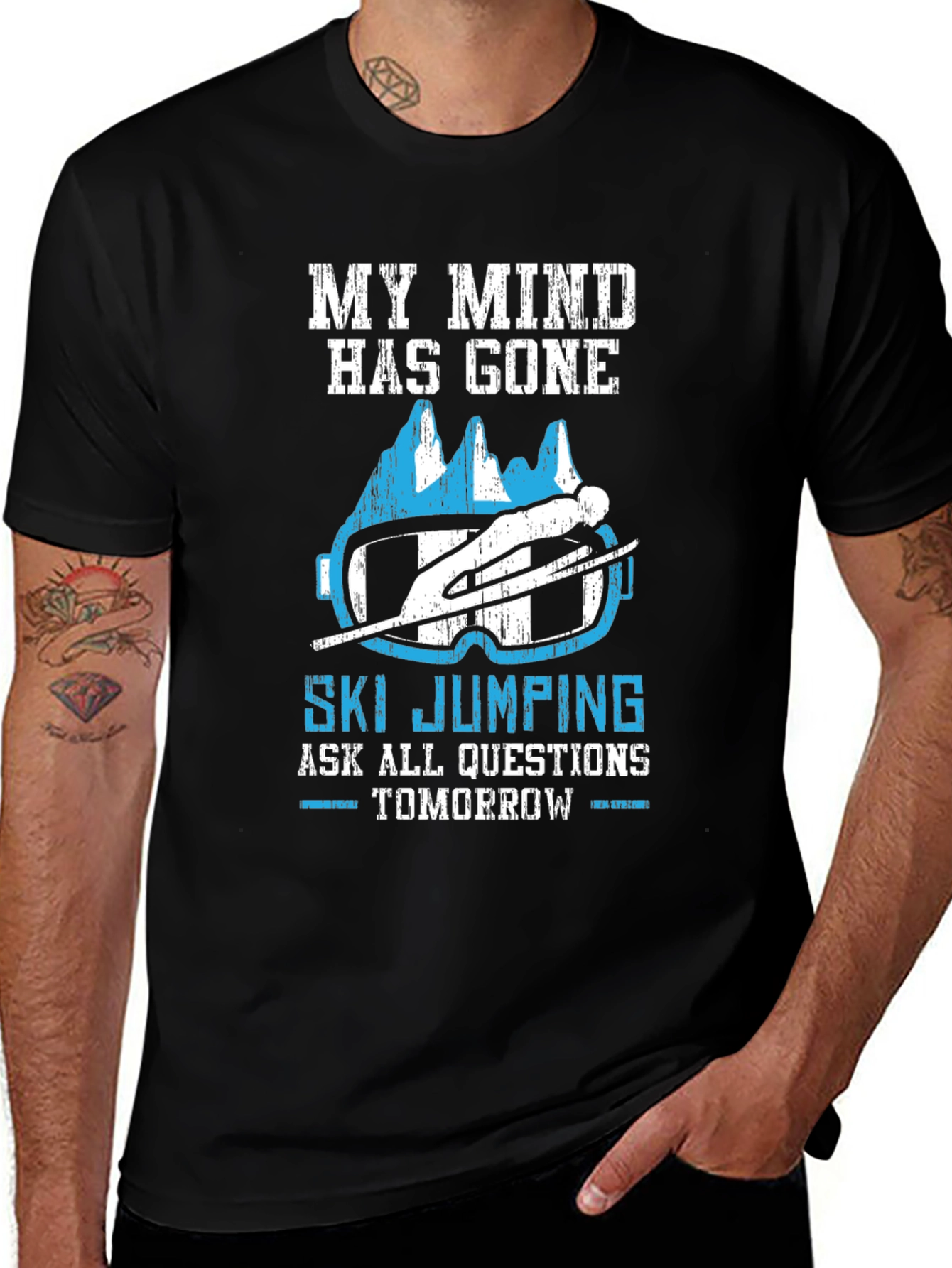 Ski Jumping Graphic Tee: My Mind Has Gone