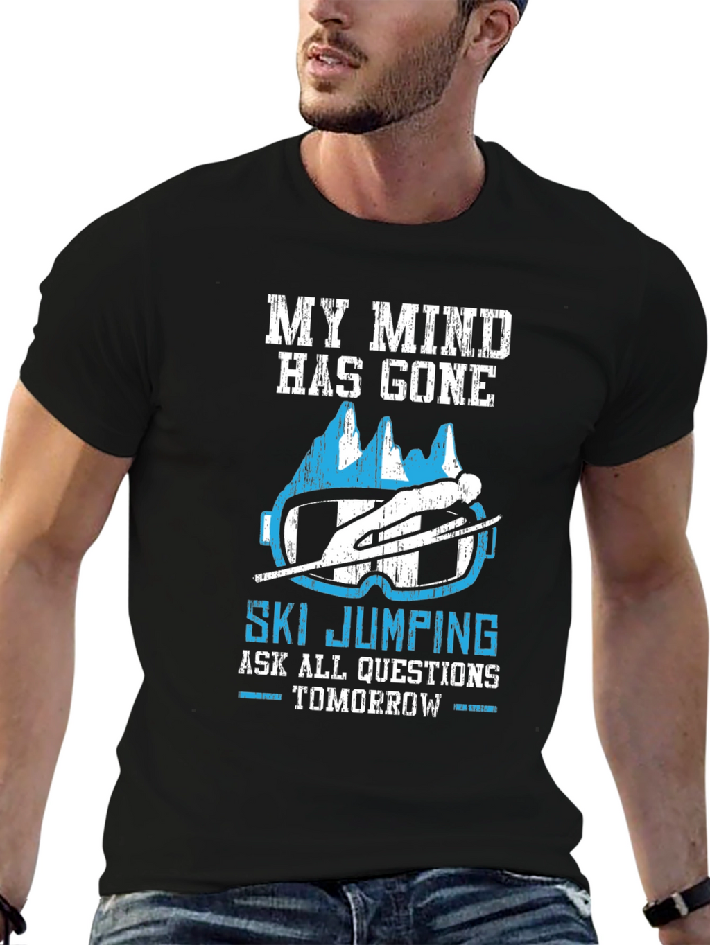 Ski Jumping Graphic Tee: My Mind Has Gone