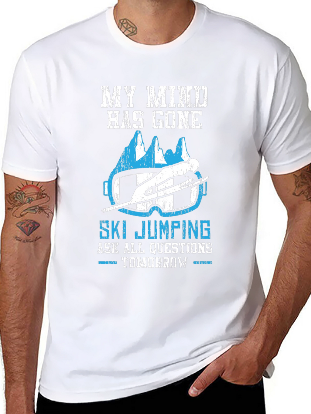 Ski Jumping Graphic Tee: My Mind Has Gone