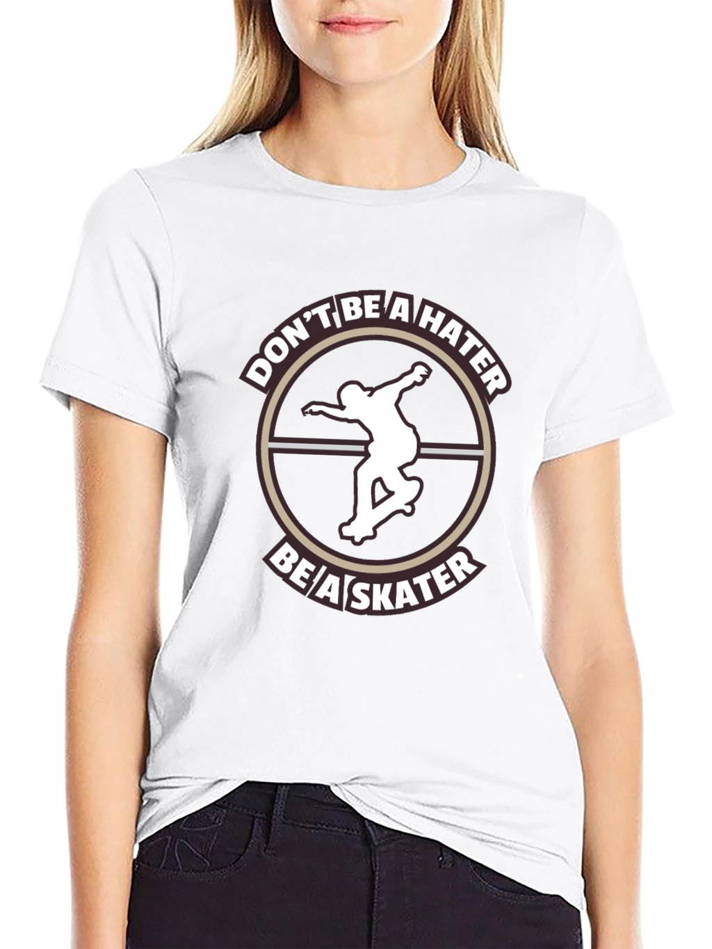 Dont Be A Hater Be A Skater Graphic Tee