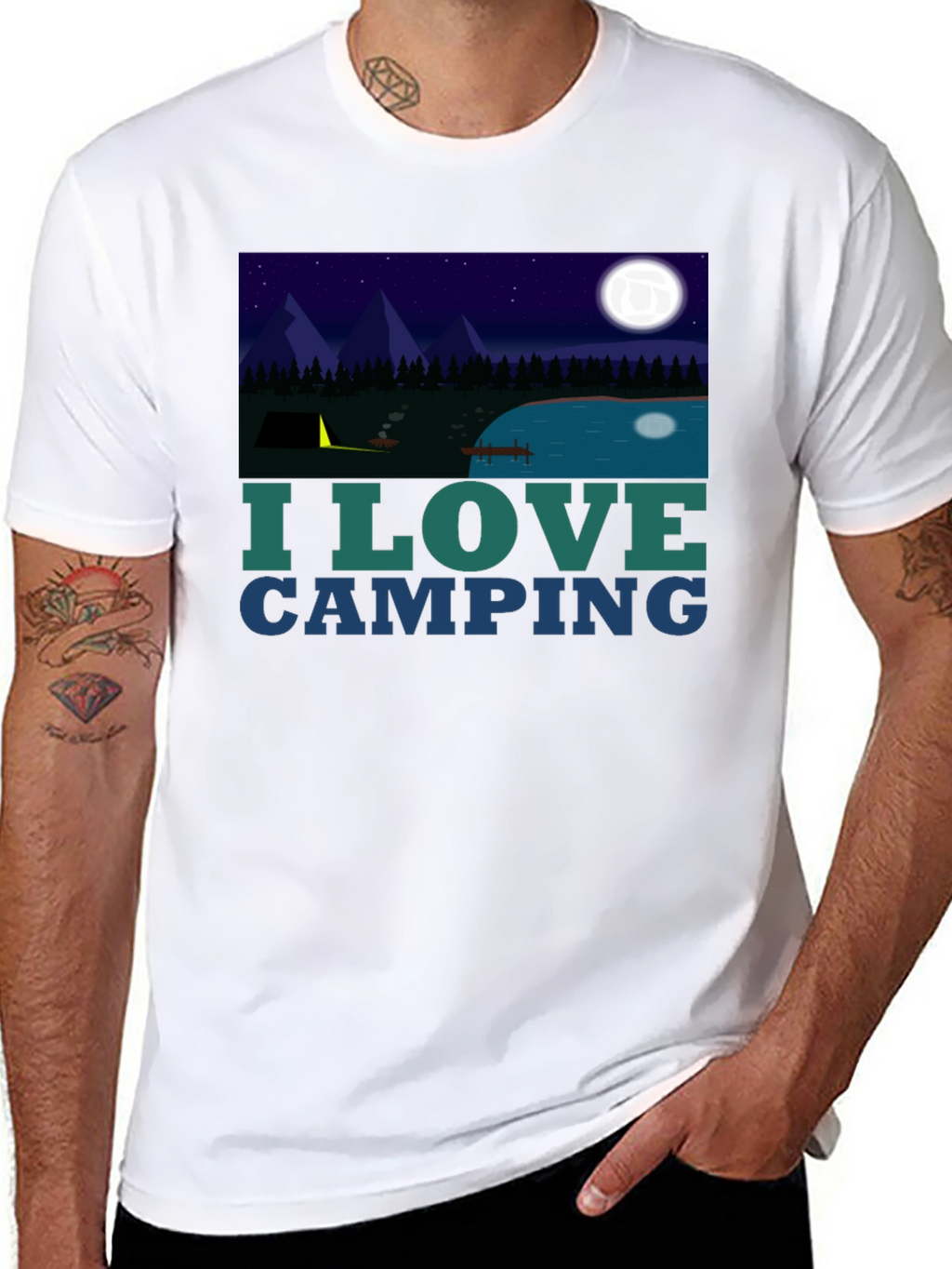 I Love Camping Graphic Tee