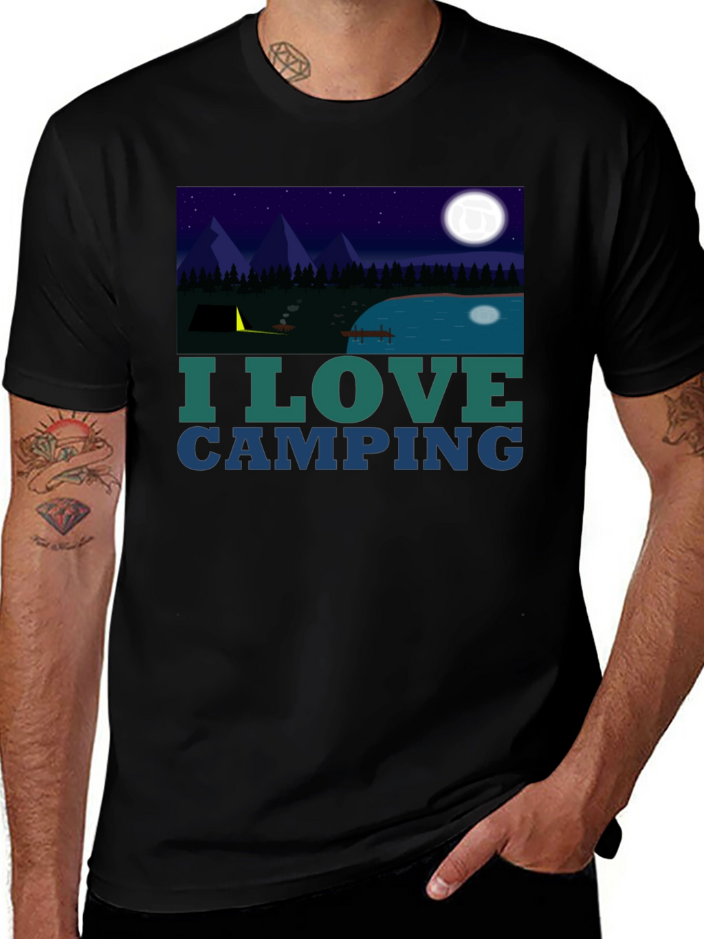 I Love Camping Graphic Tee