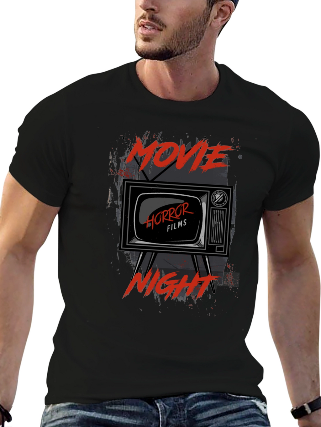 Movie Horror Films Night Black T-Shirt