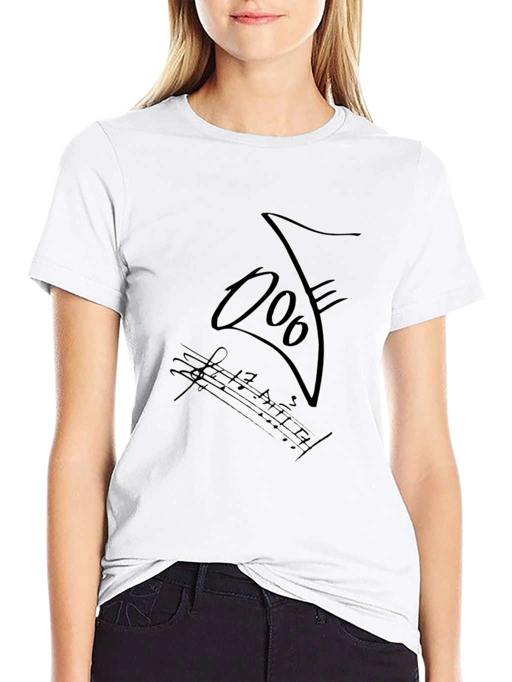 Musical T-Shirt - Black Cotton Blend