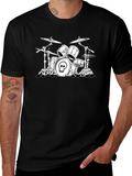 Skull Drum Set Graphic Tee