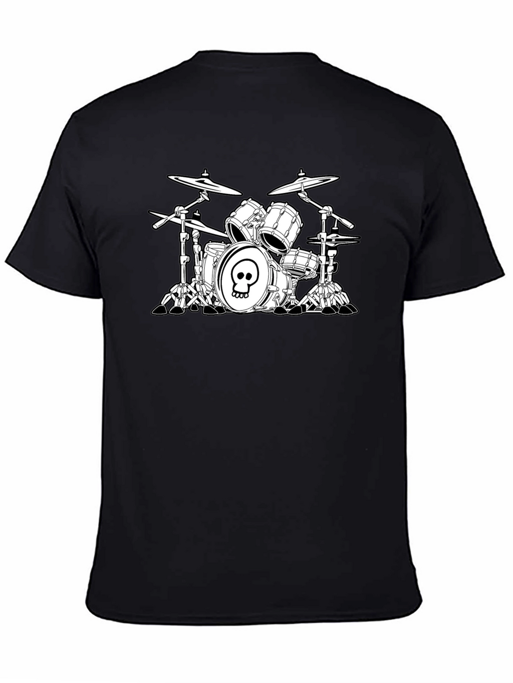 Skull Drum Set Graphic Tee