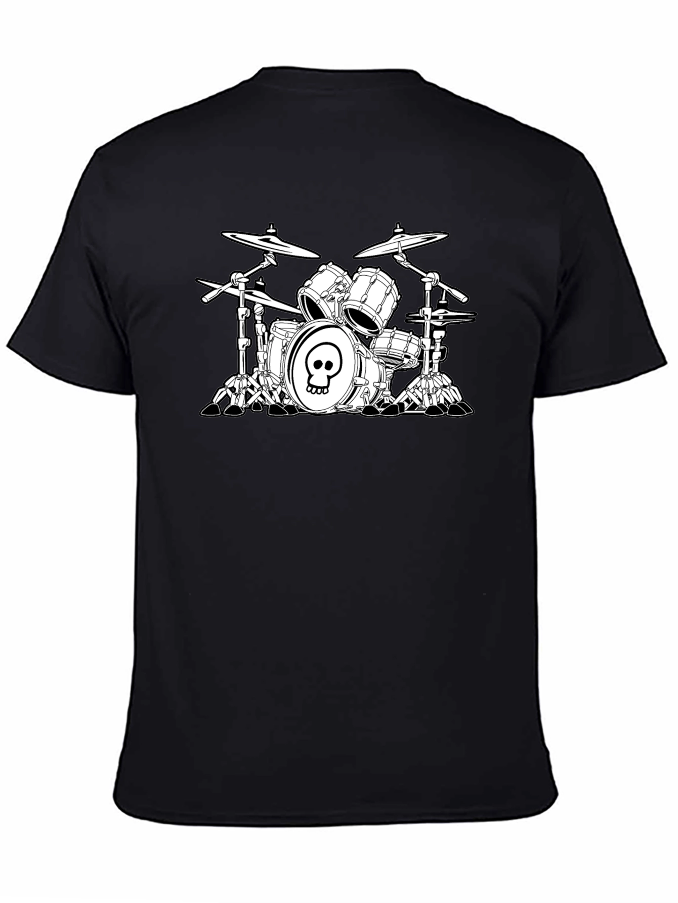 Skull Drum Set Graphic Tee