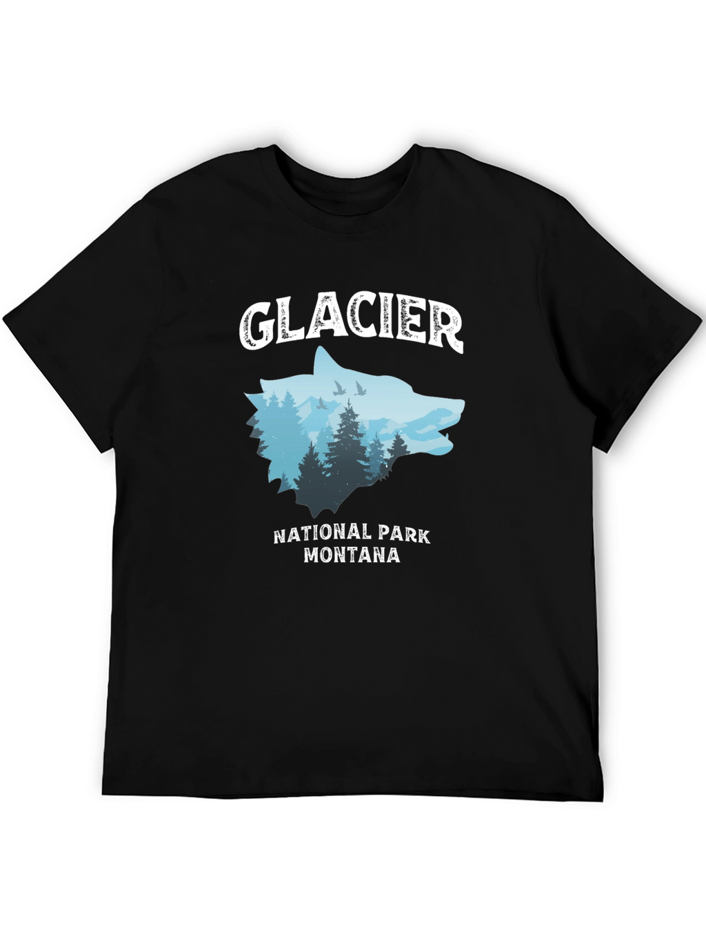 Glacier National Park Wolf Graphic Tee