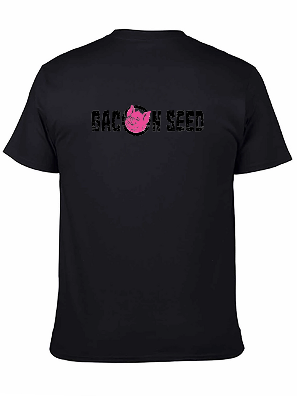 Bacon Seed Graphic Tee - Black Pig Design Shirt