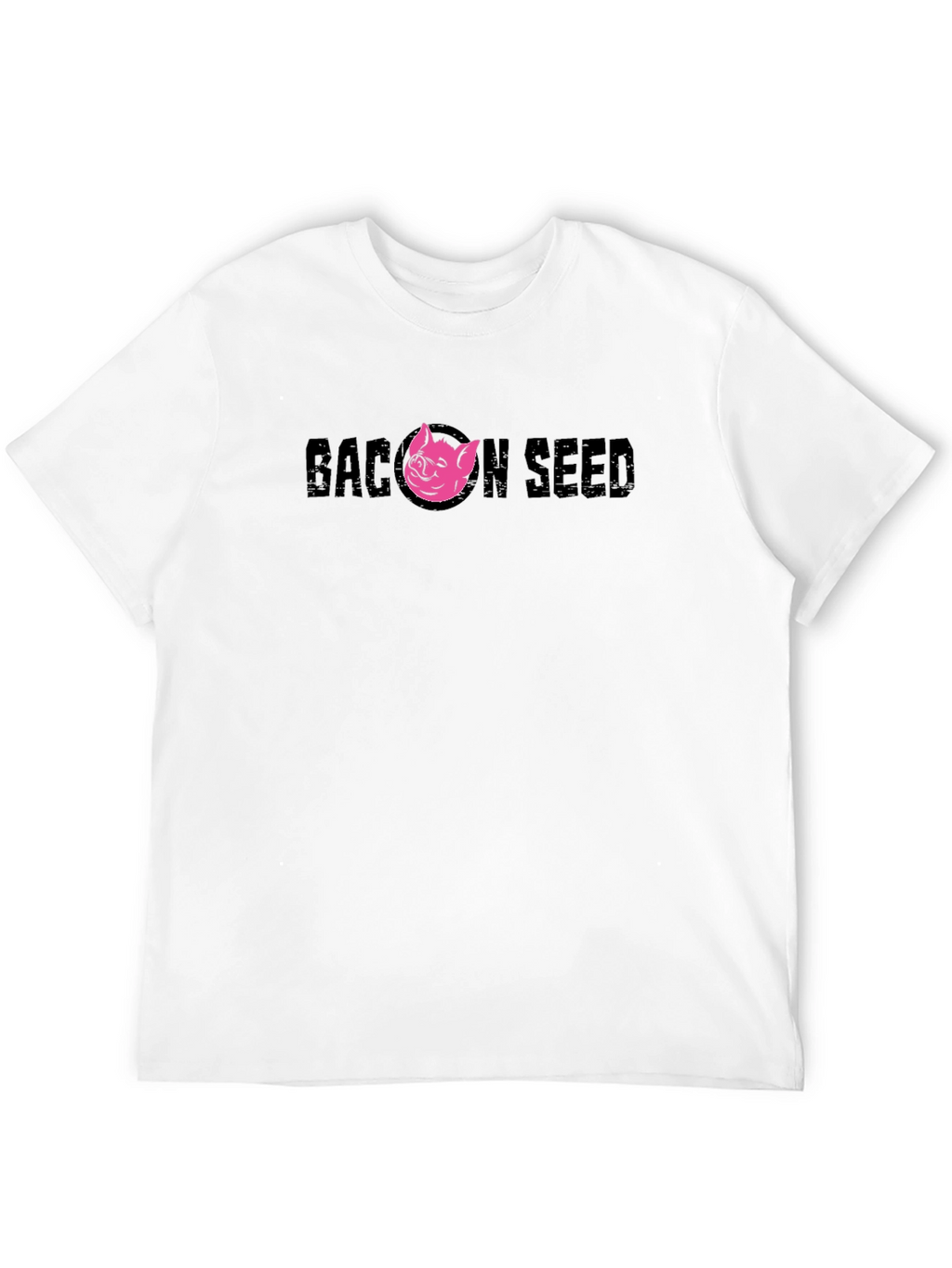 Bacon Seed Graphic Tee - Black Pig Design Shirt