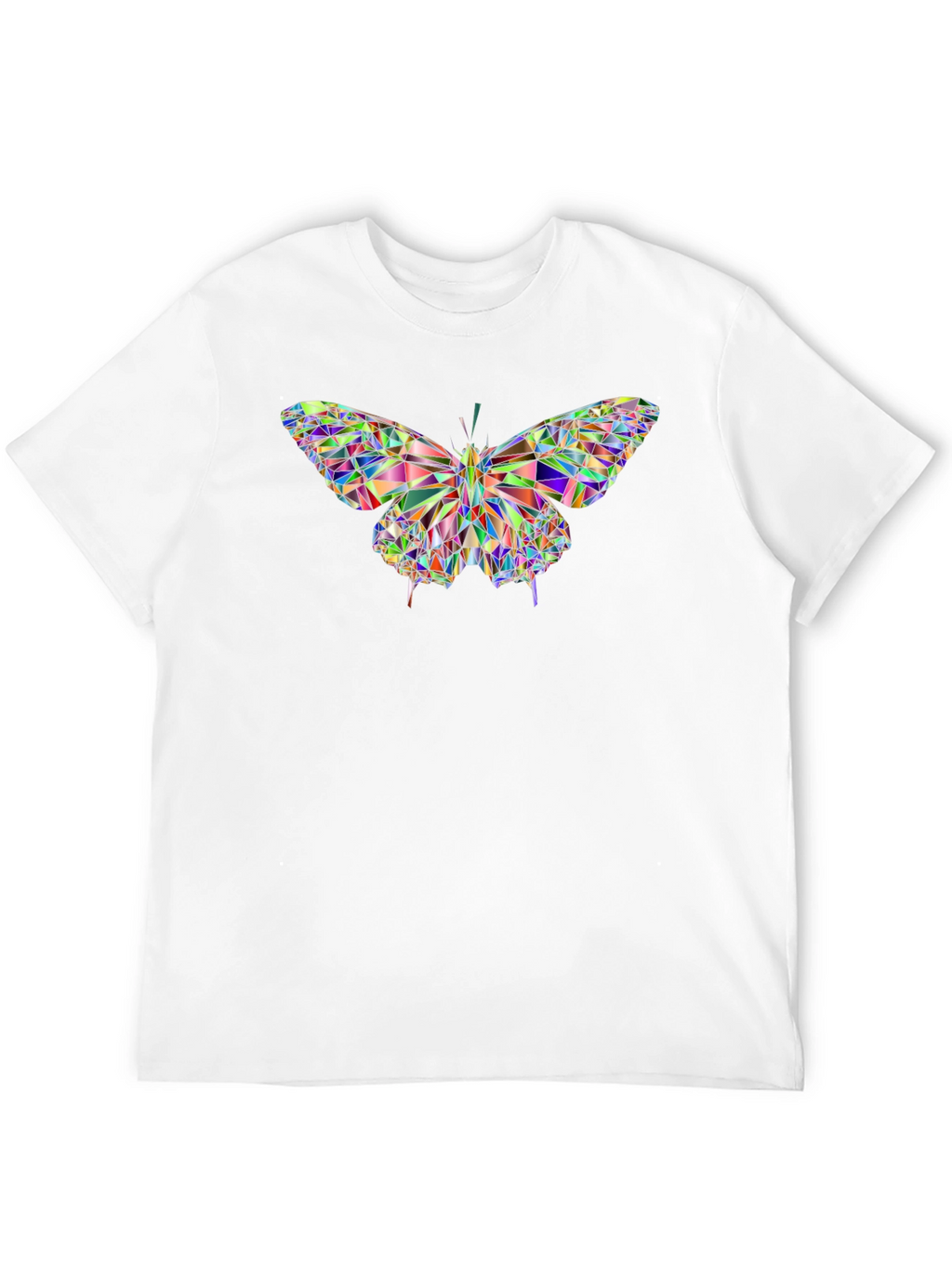 Geometric Butterfly Graphic Black T-Shirt