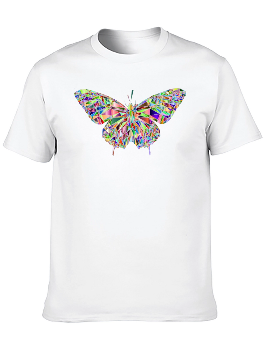 Geometric Butterfly Graphic Black T-Shirt