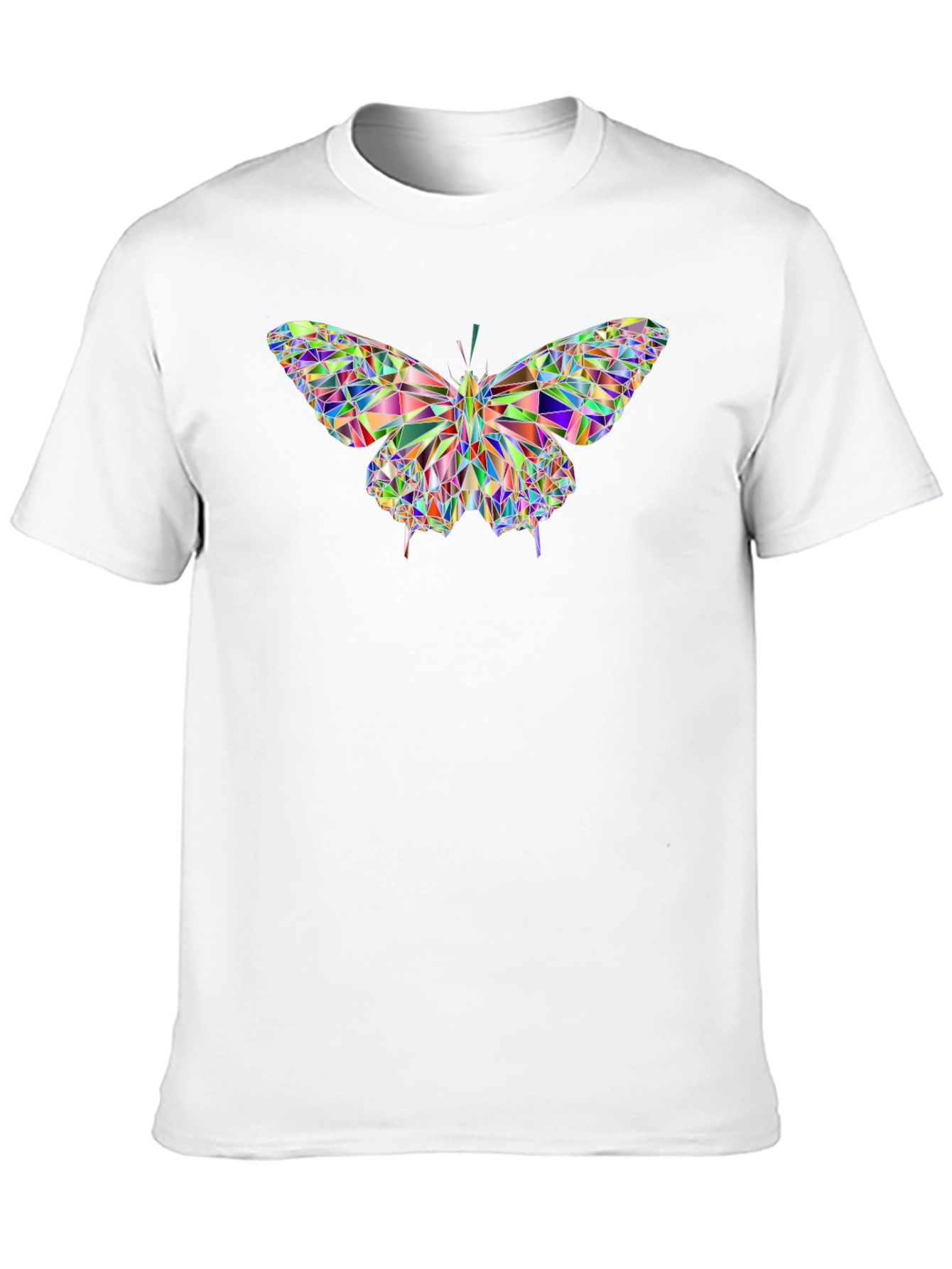 Geometric Butterfly Graphic Black T-Shirt