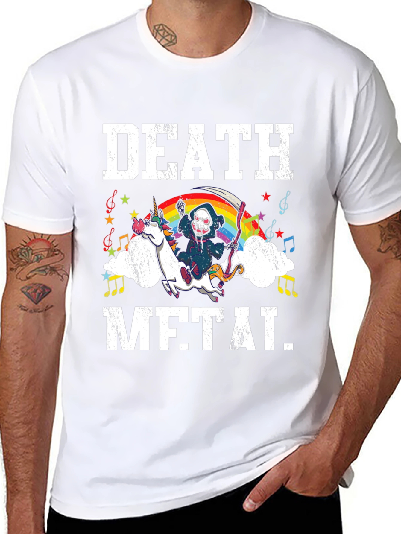 Death Metal Unicorn Graphic Tee