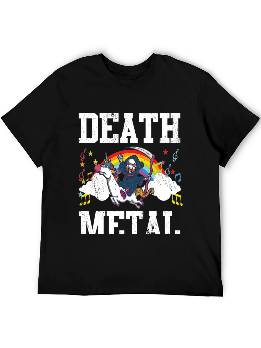 Death Metal Unicorn Graphic Tee