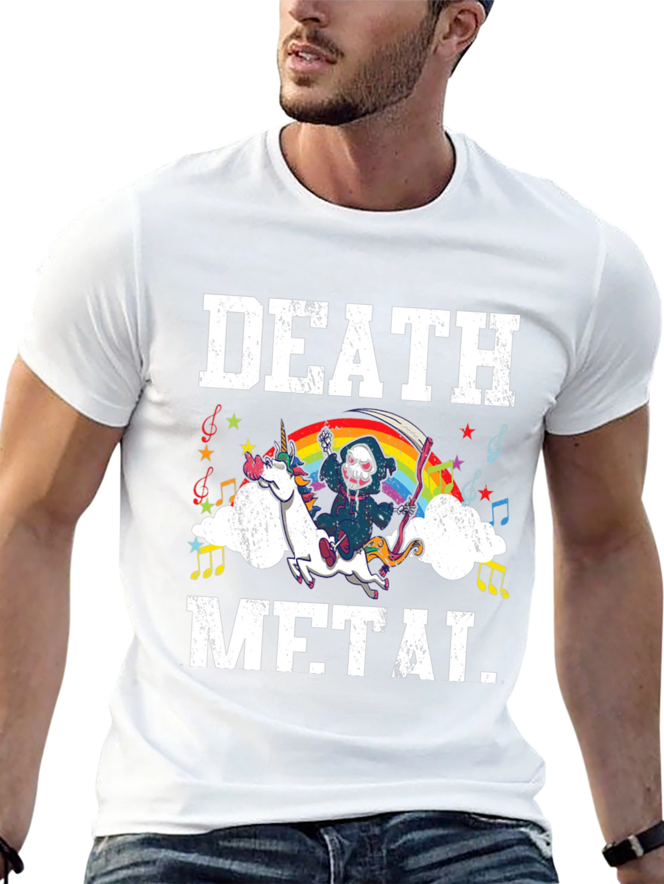 Death Metal Unicorn Graphic Tee