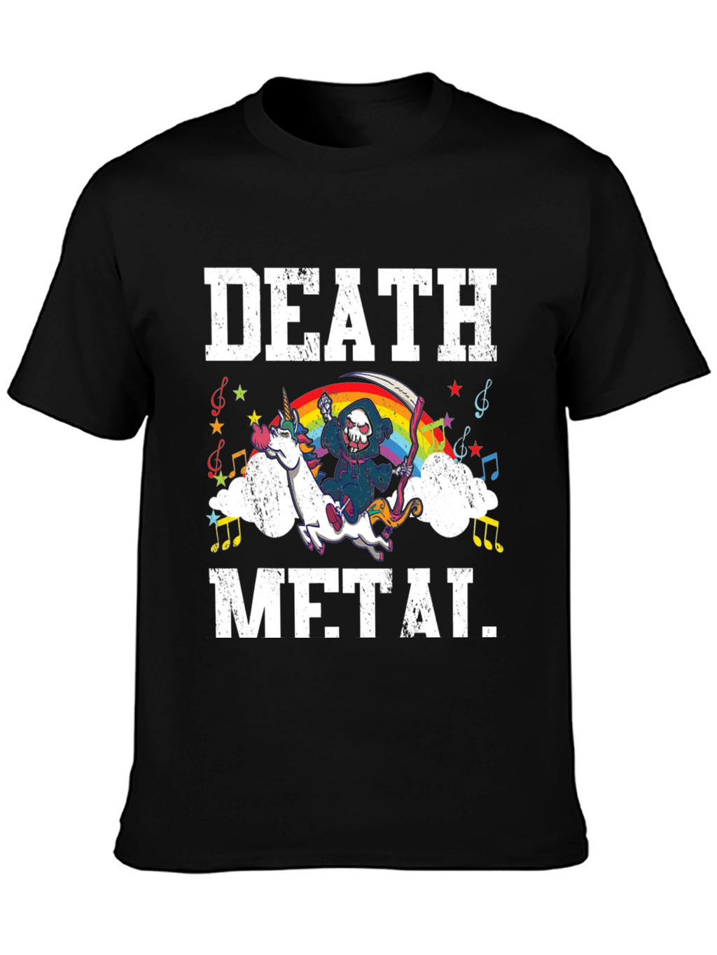 Death Metal Unicorn Graphic Tee
