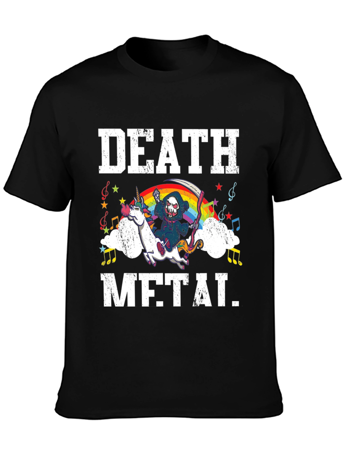 Death Metal Unicorn Graphic Tee
