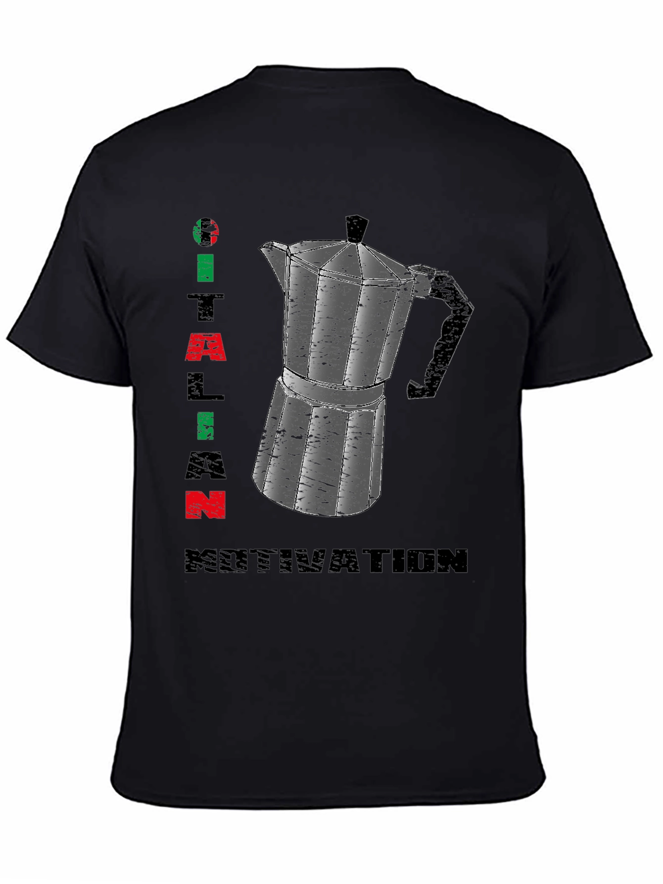 Italian Motivation T-Shirt - Espresso Coffee Maker Design