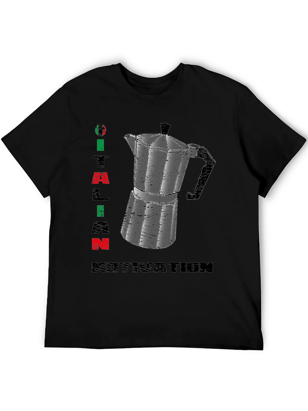 Italian Motivation T-Shirt - Espresso Coffee Maker Design