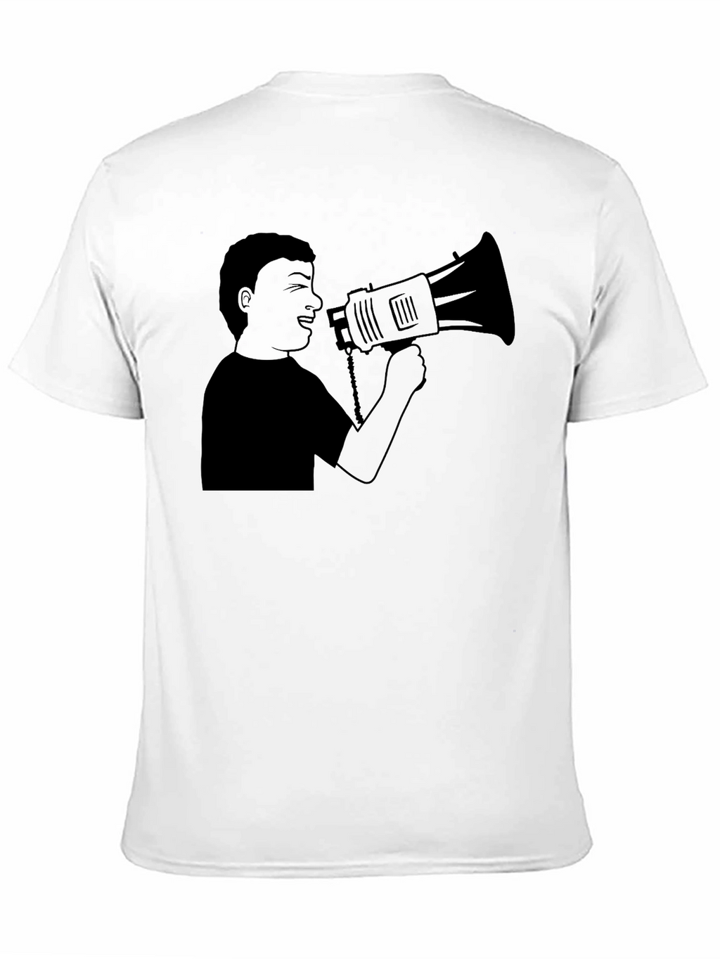 Megaphone Graphic Tee - Black Casual Style