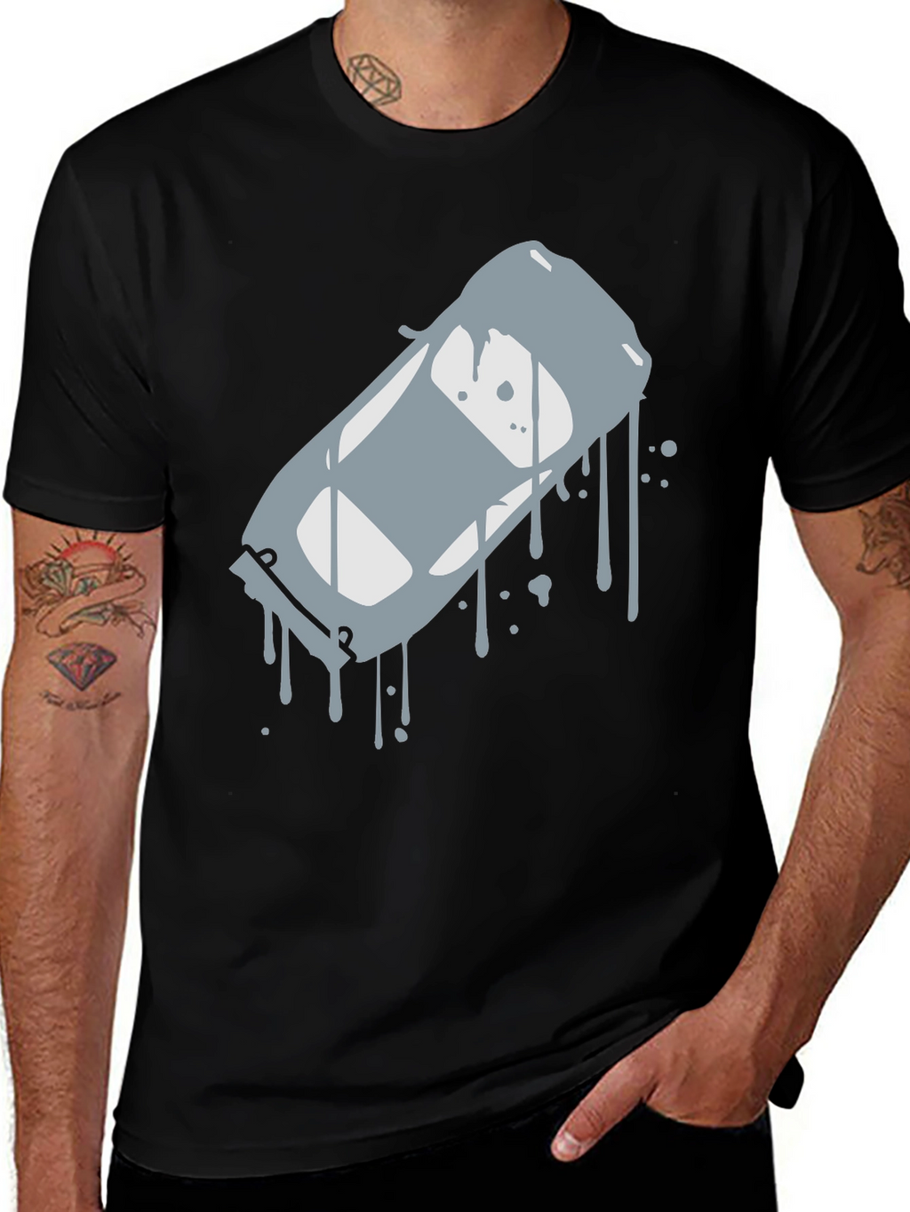 Cool Car Drip Graphic T-Shirt