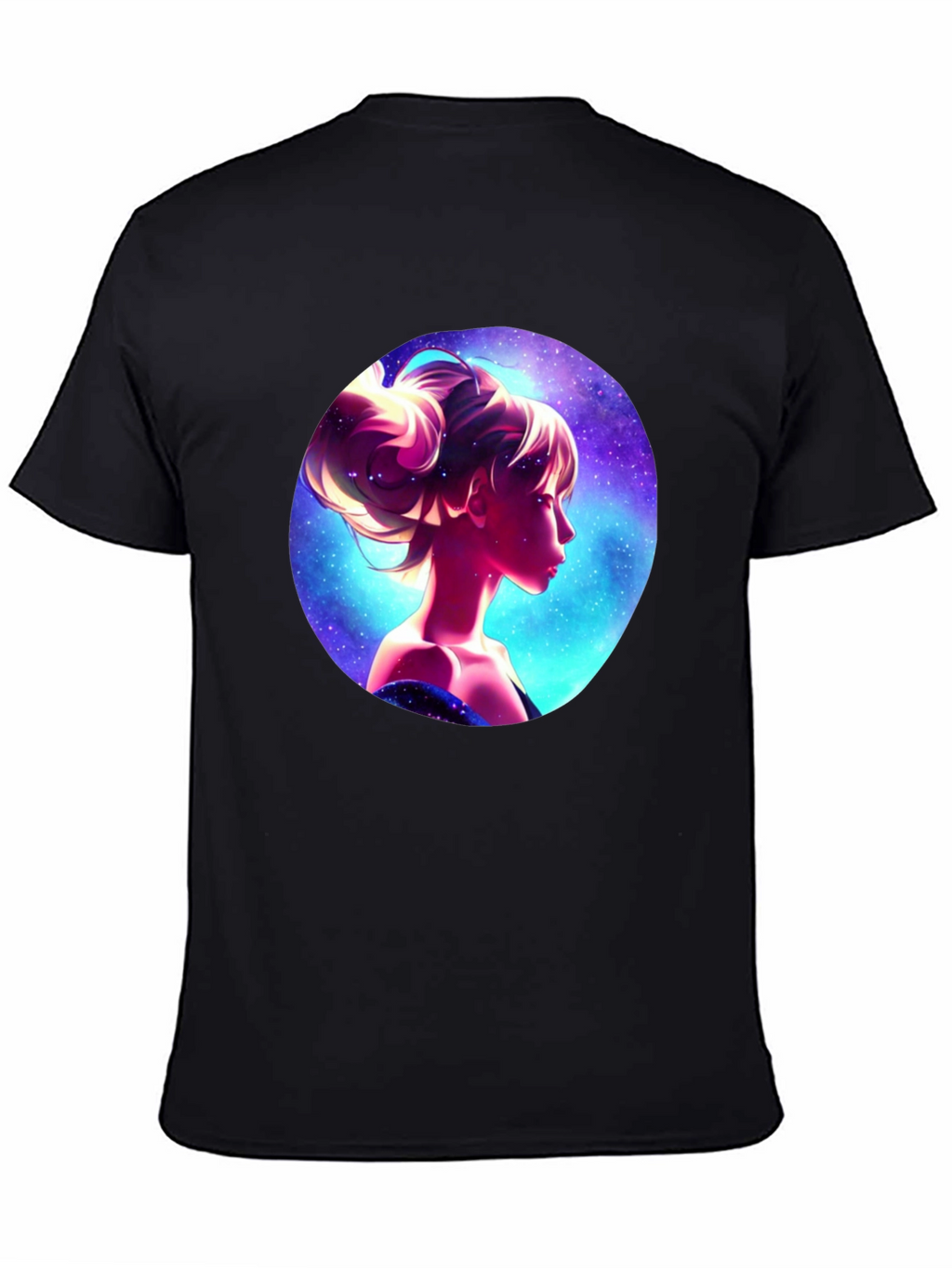 Cosmic Woman Graphic Tee - Stylish Black T-Shirt