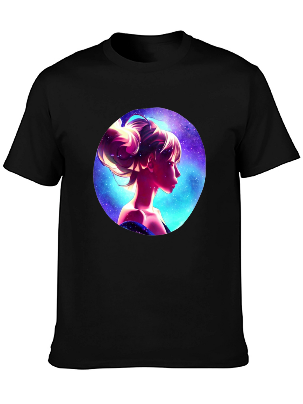 Cosmic Woman Graphic Tee - Stylish Black T-Shirt