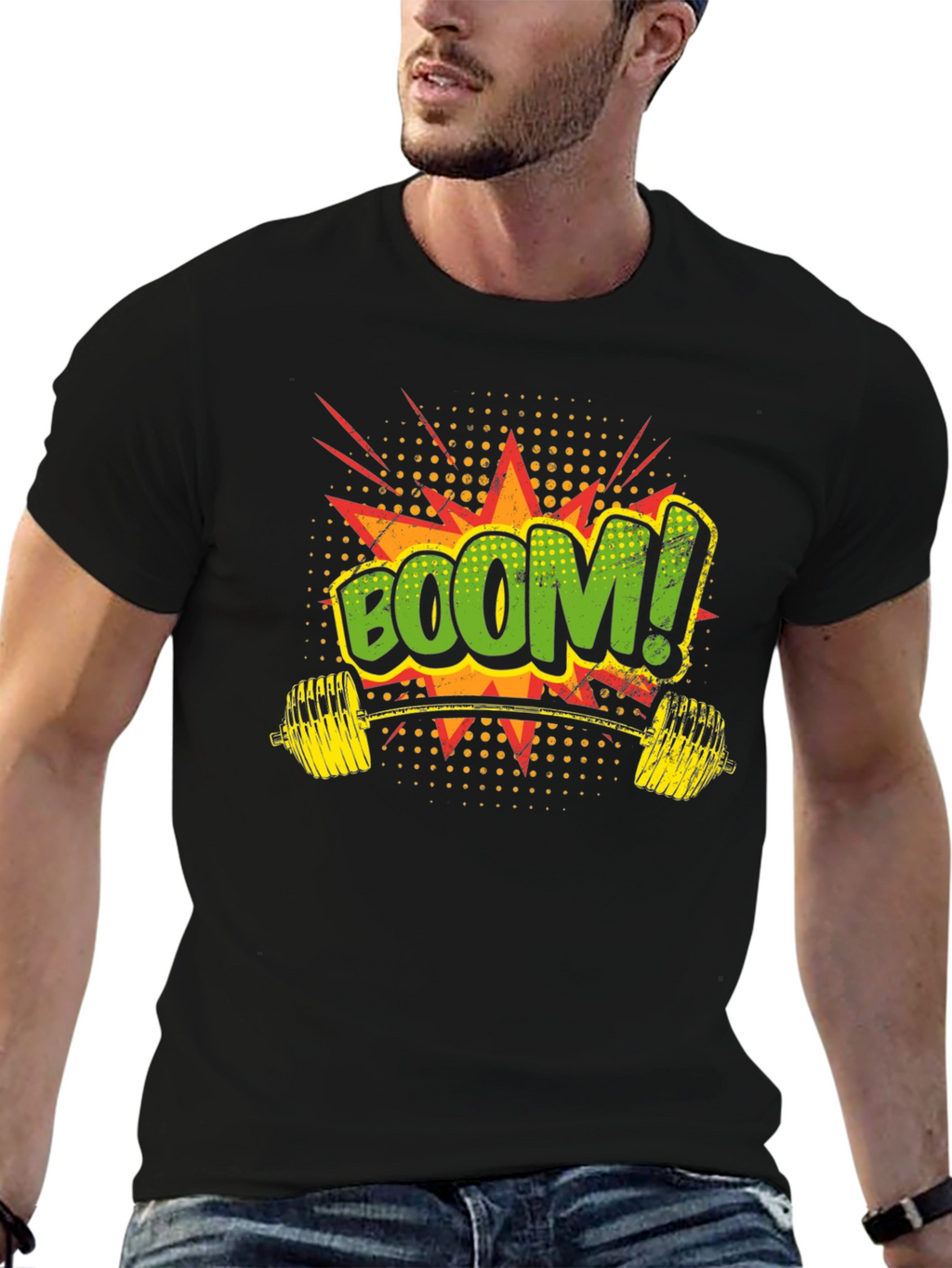 Boom! Graphic Print Black T-Shirt