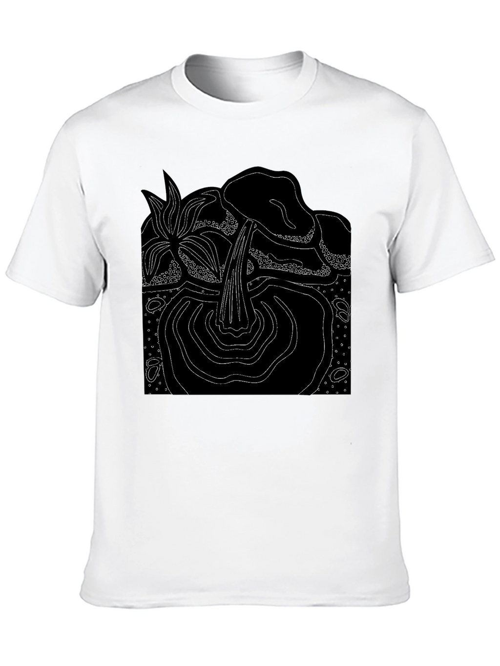 Abstract Nature Graphic Black T-Shirt