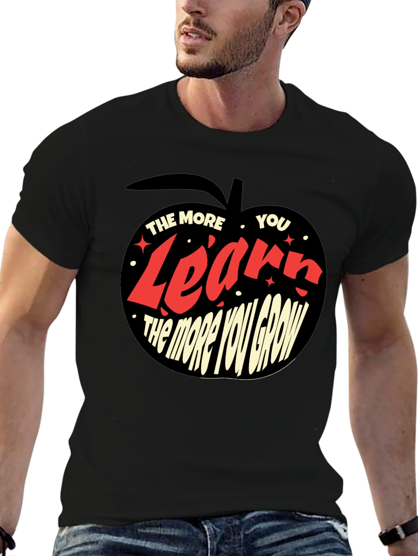 Learn and Grow Black T-Shirt