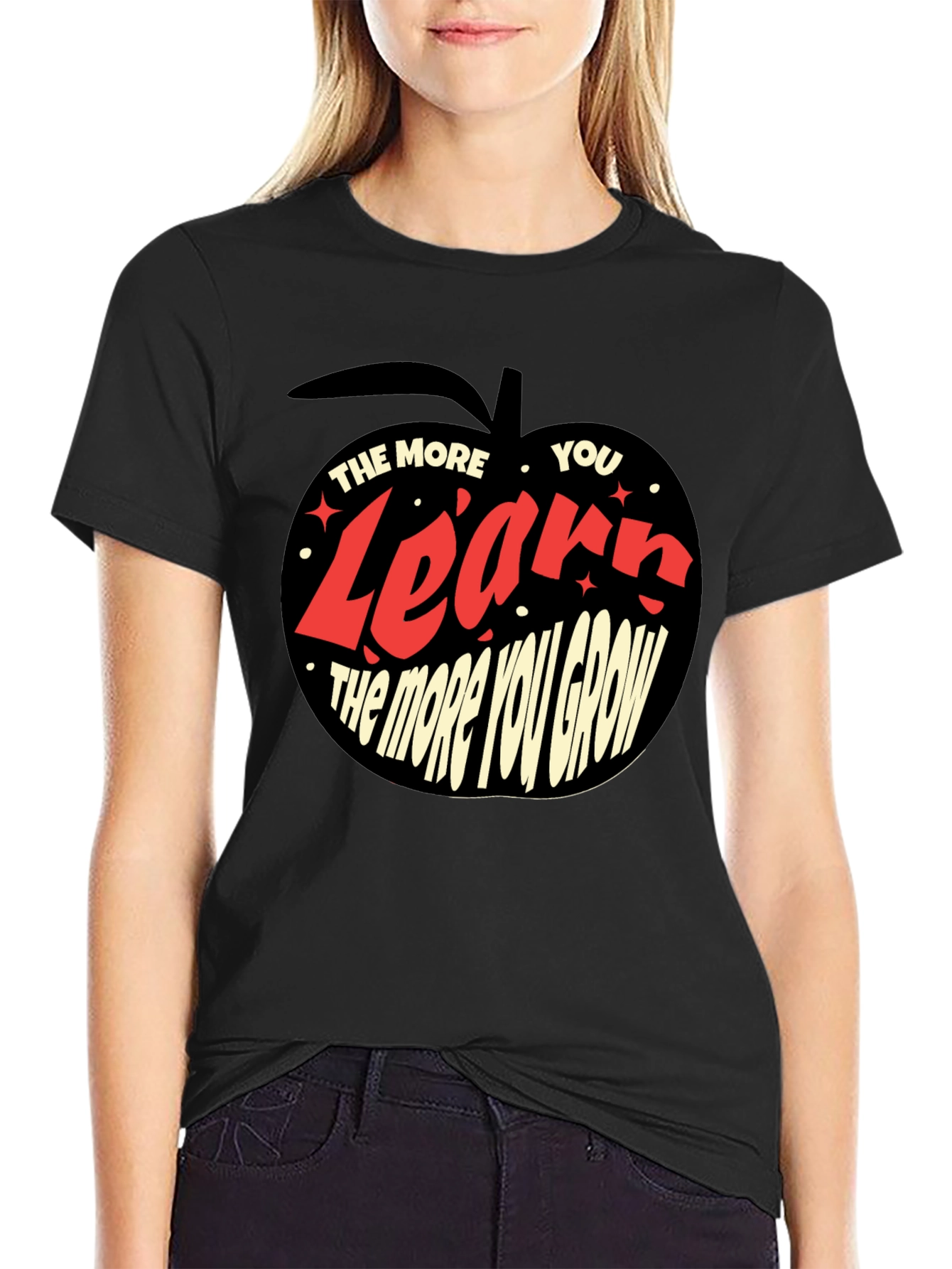 Learn and Grow Black T-Shirt