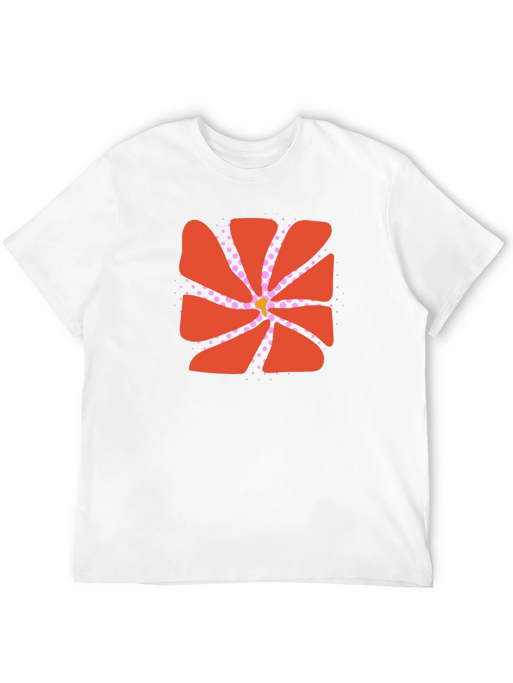Abstract Flower Graphic Black Tee