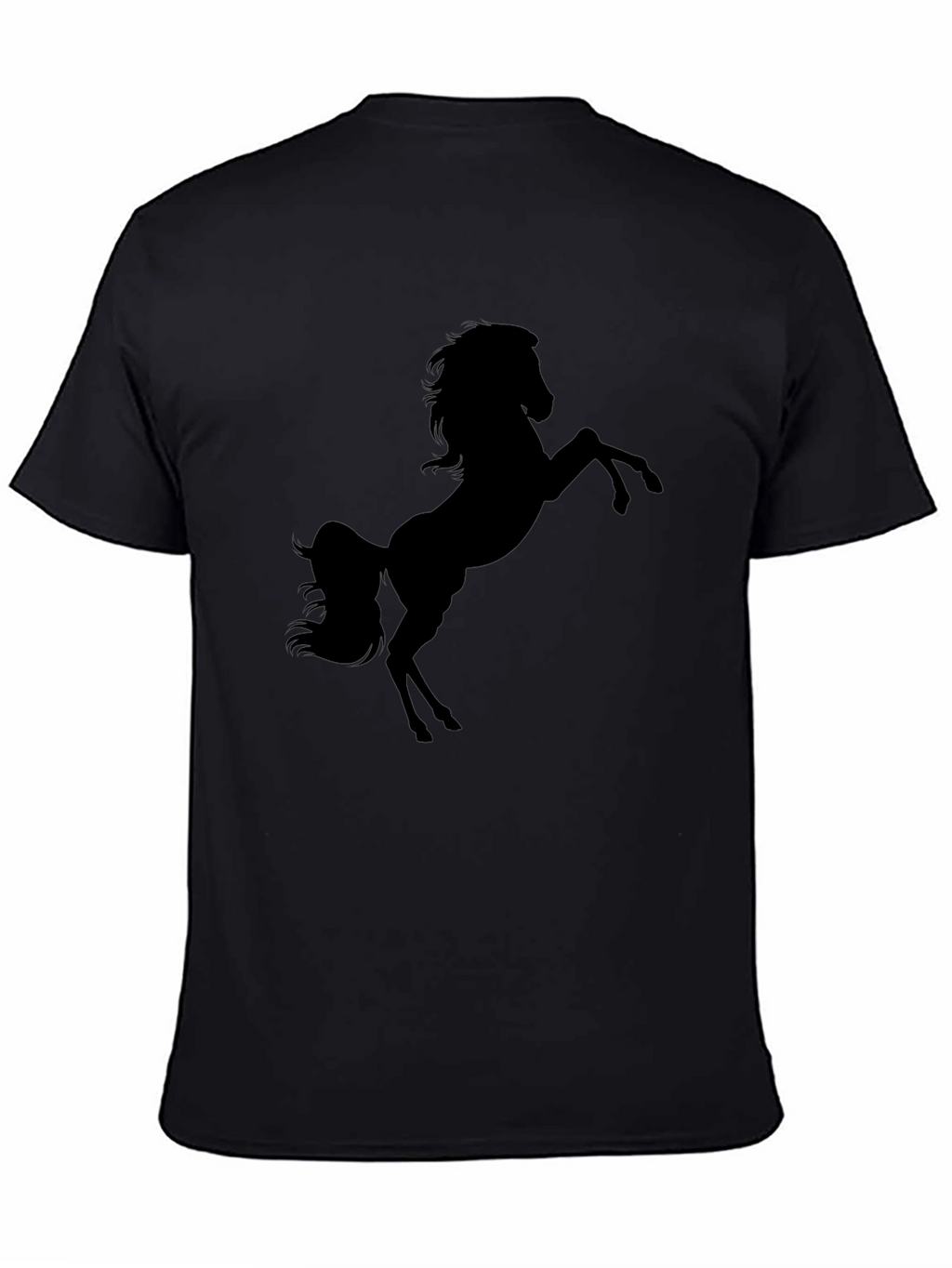 Black Horse Silhouette Graphic T-Shirt