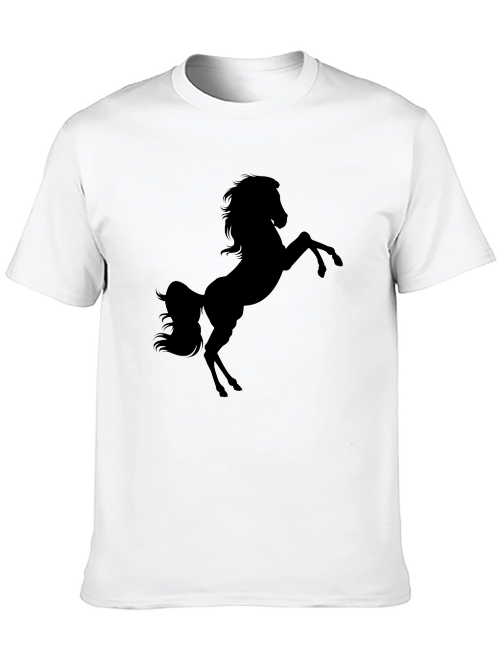 Black Horse Silhouette Graphic T-Shirt