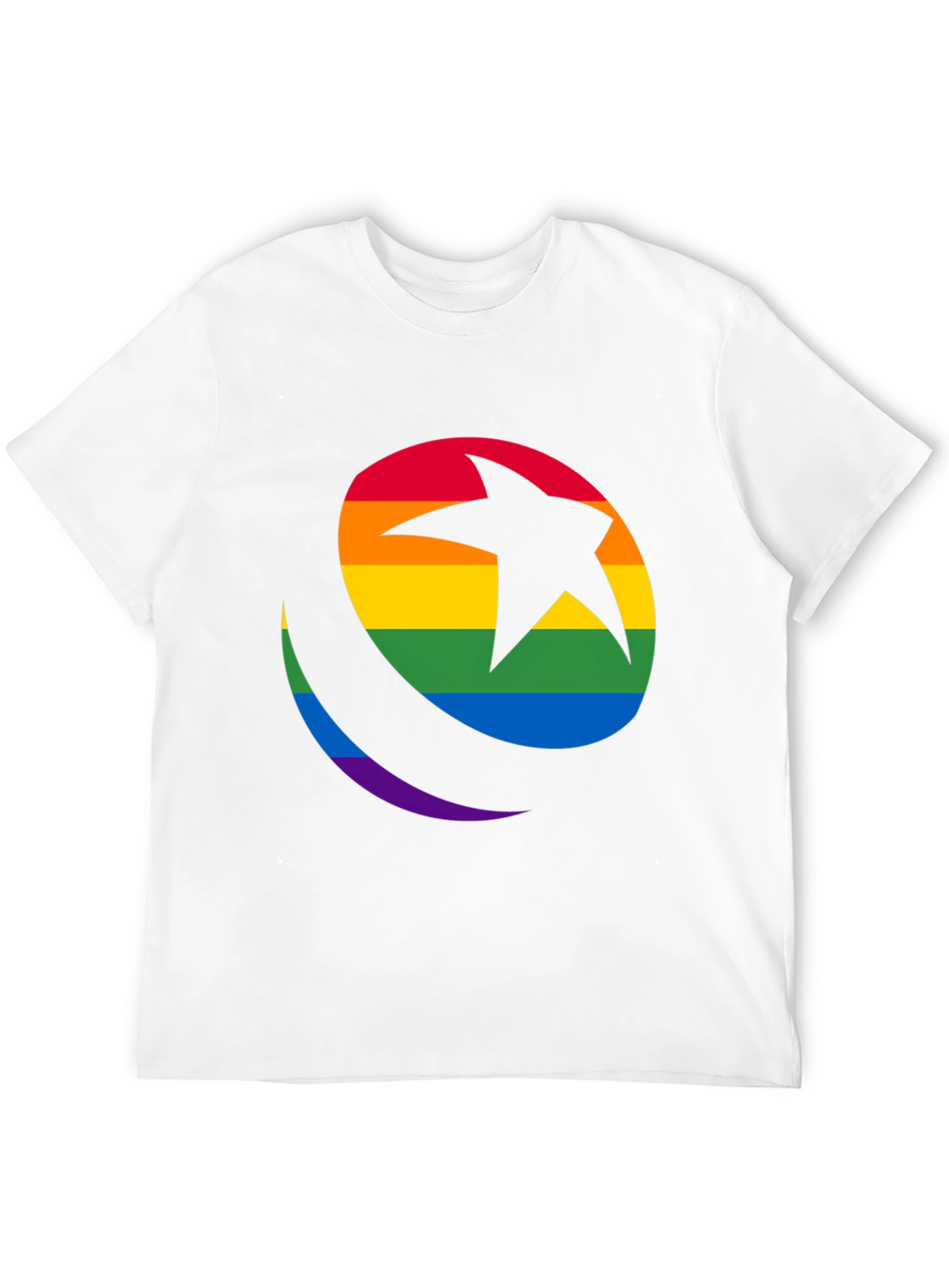 Rainbow Star & Crescent Black T-Shirt