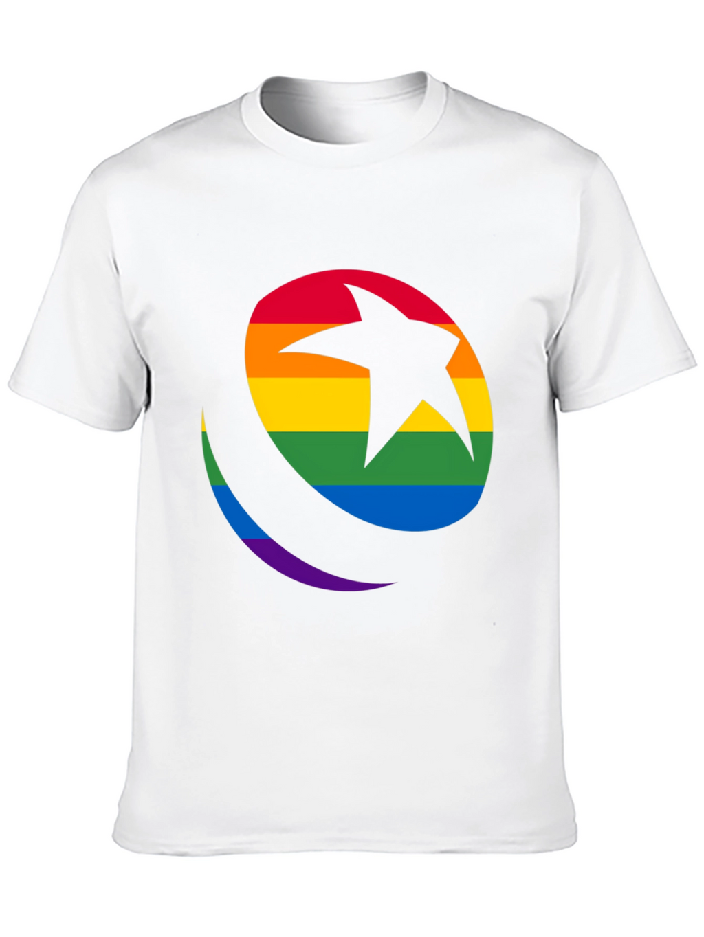 Rainbow Star & Crescent Black T-Shirt