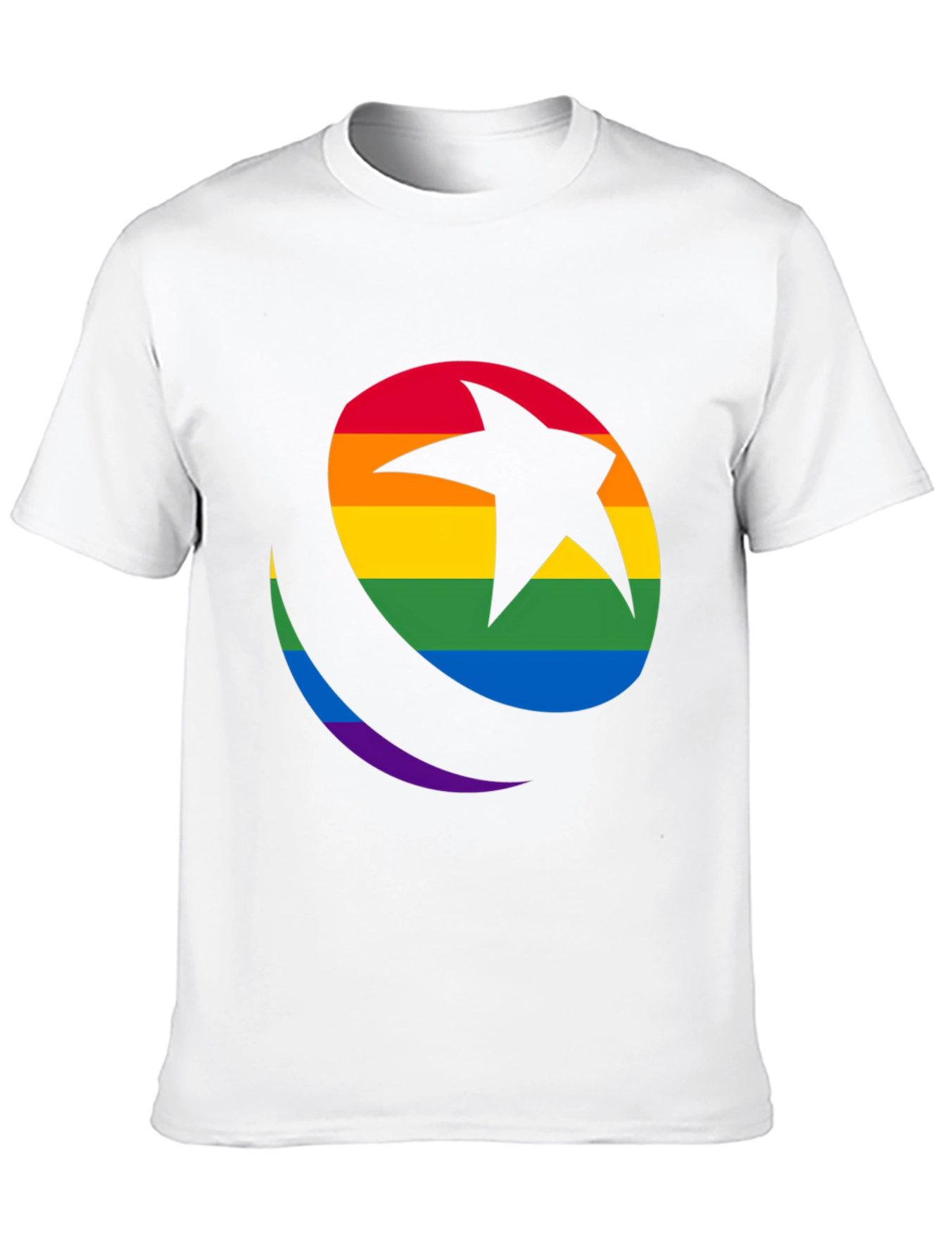 Rainbow Star & Crescent Black T-Shirt