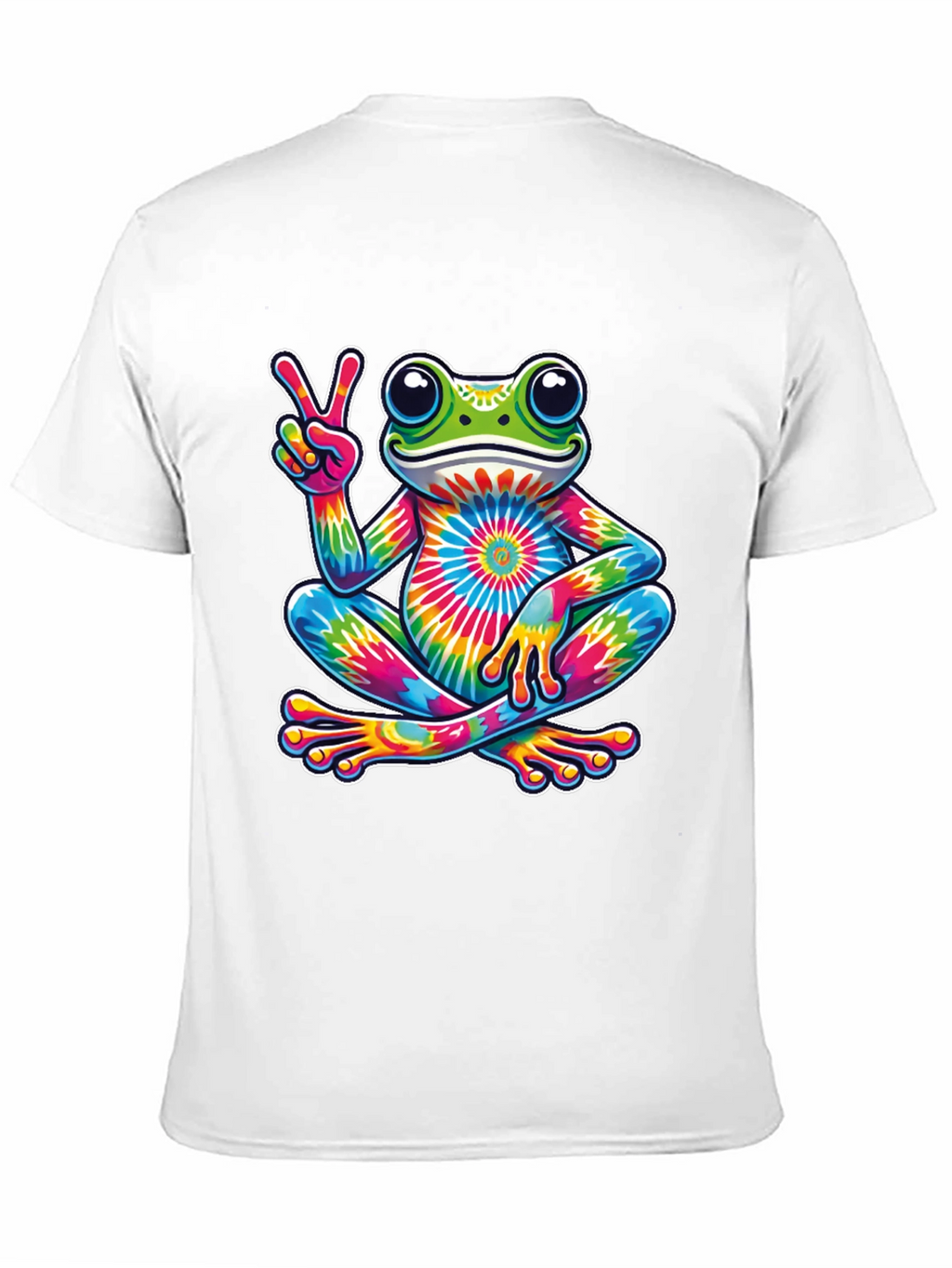 Tie-Dye Frog Peace Sign T-Shirt